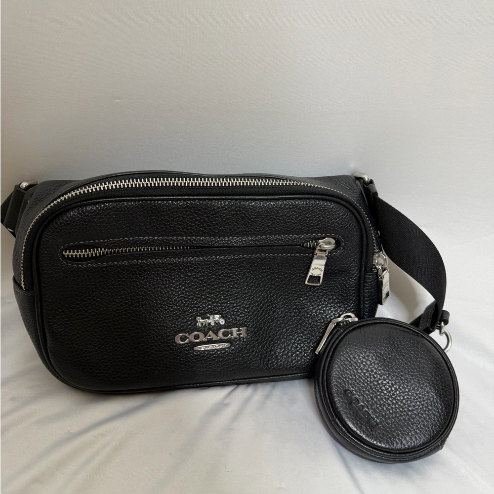 Coach Black Leather Belt Bag - Picture 2 of 3